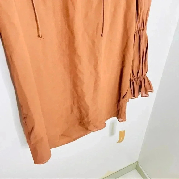 NEW Reformation Adrienne Tunic Dress Cinnamon Brown Earth Tone Bohemian Relaxed - Picture 5 of 8